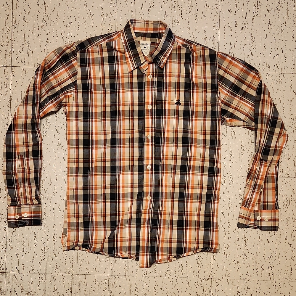 Brooks Brothers Flannel Long Sleeve Button Down Casual Dress Shirt